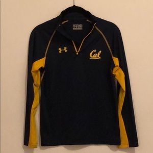 Under Armour UC Berkeley Cal university logo quarter zip contrast long sleeve